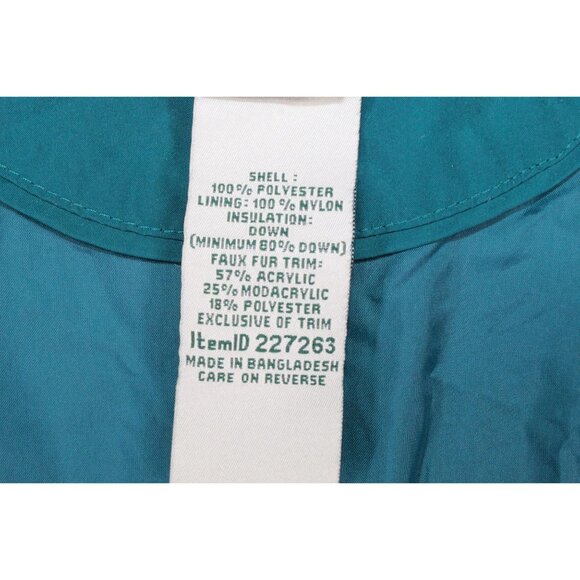 LL Bean Ultrawarm Coat Long Quilted Full Zip Spruce Size L Pet - Picture 9 of 12